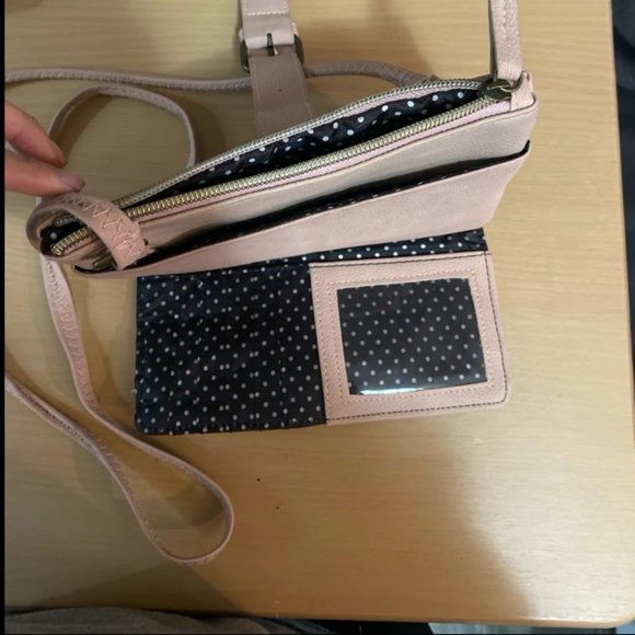 Baby pink colored wallet/crossbody bag, purse, shoulderbag - Picture 4 of 4